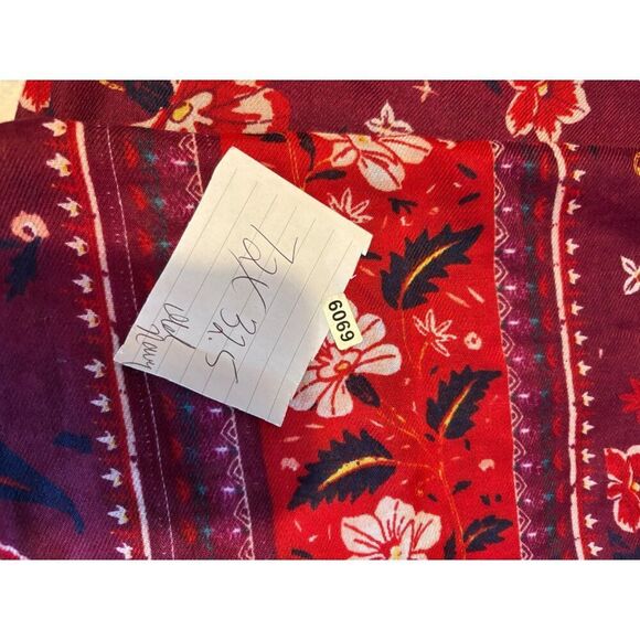 Old Navy Womens Floral Print Scarf Wrap One Size Polyester Burgundy Red - Picture 8 of 8